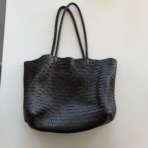 Madewell Brown Woven Tote Bag